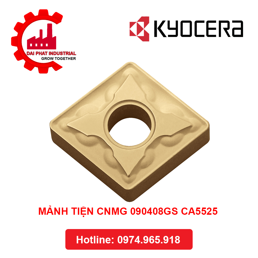 Mảnh Dao Tiện KYOCERA CNMG090408GS CA5525 - Đại Phát