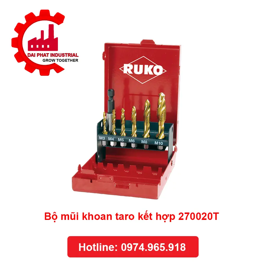 Bộ Mũi Khoan Taro Kết Hợp 270020T - Đại Phát