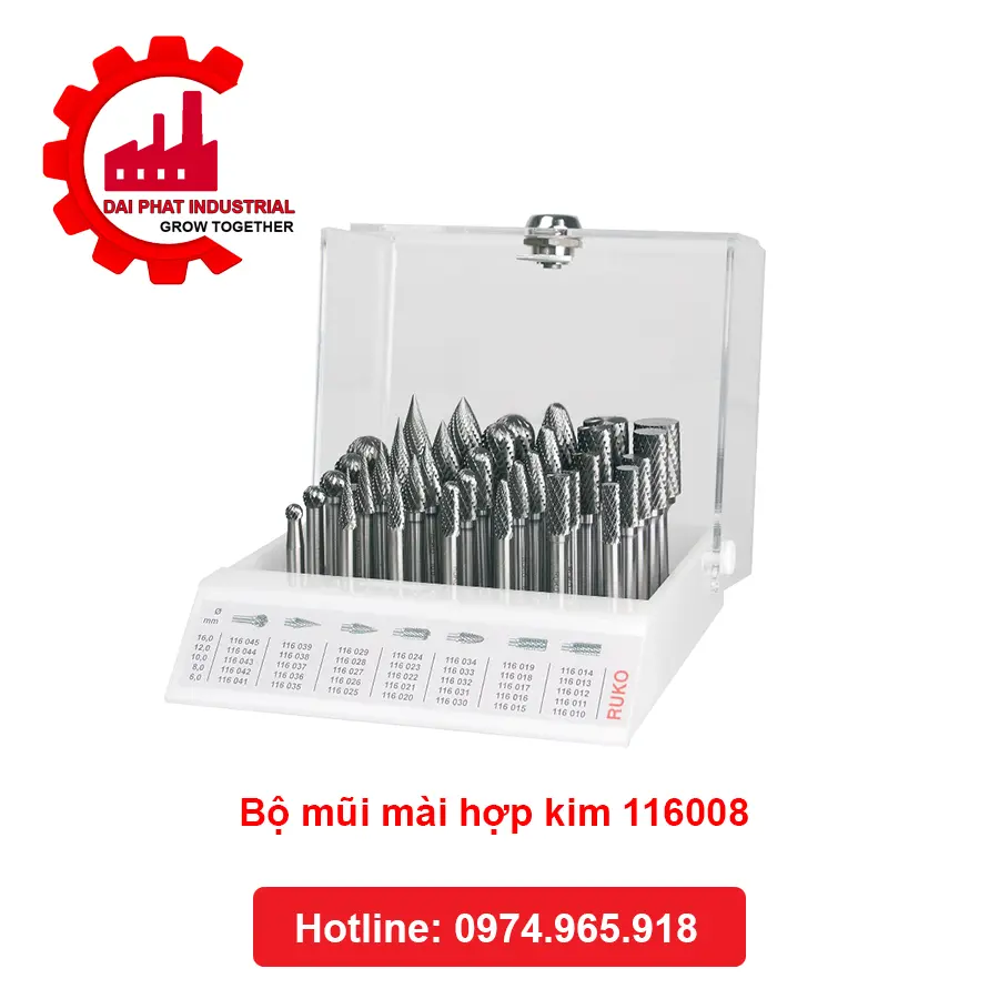 Các lỗi thường gặp khi sử dụng bộ mũi mài hợp kim 116008  và cách khắc phục
