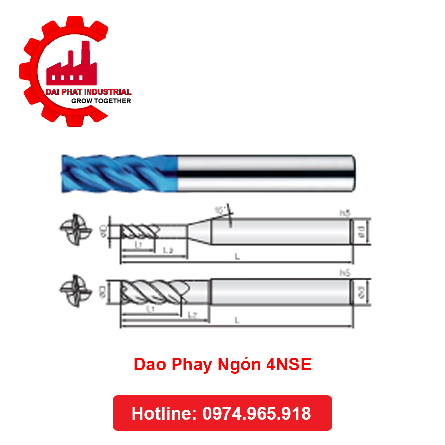 Dao phay ngón Ø20 4NSE 200 520 S20