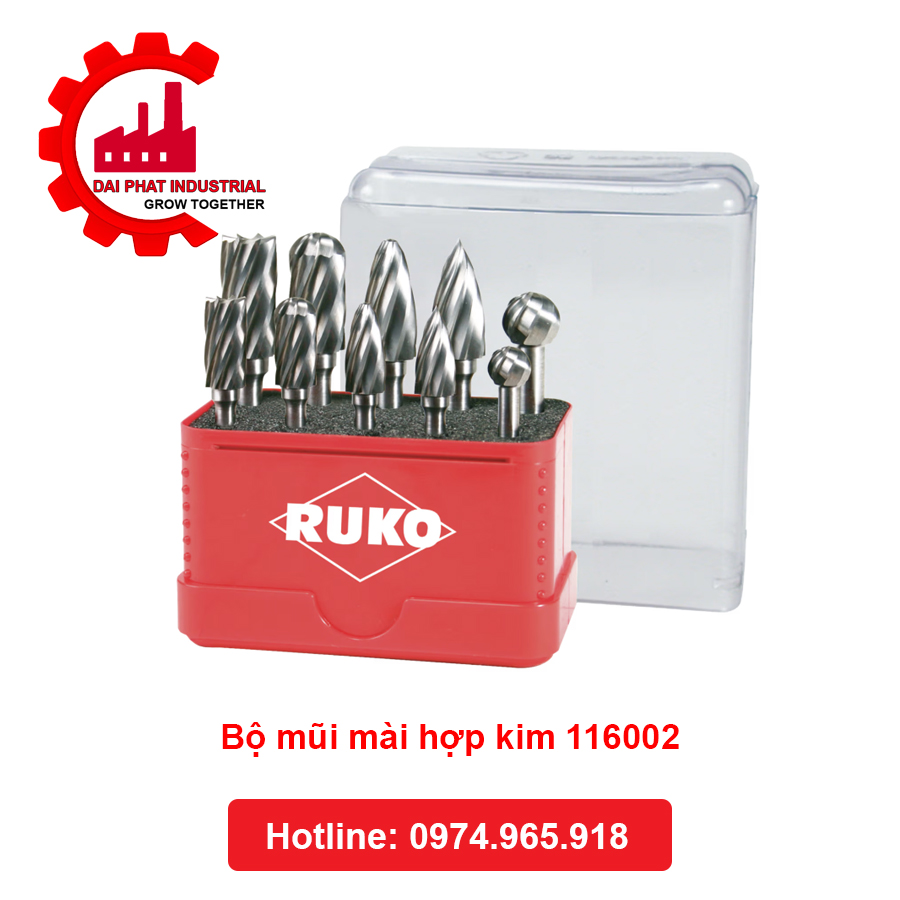 Thông số kỹ thuật Bộ mũi mài hợp kim 116002