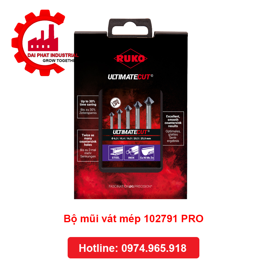 Thông số kỹ thuật bộ mũi vát mép 102791 PRO