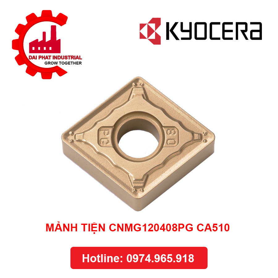 Mảnh Dao Tiện KYOCERA CNMG120408PG CA510 - Đại Phát